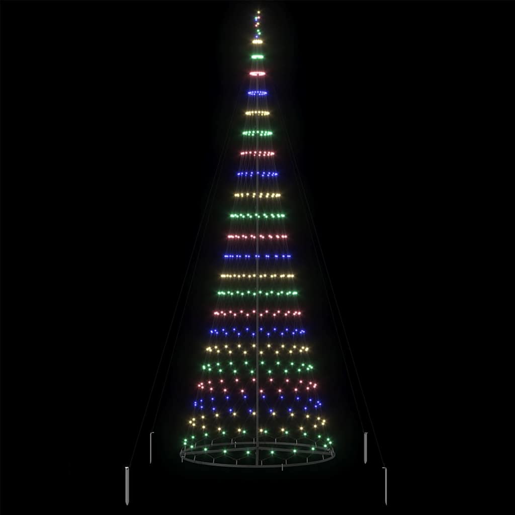 LED Christmas Tree Multicolour 138.5 x 138.5 x 399 cm Metal